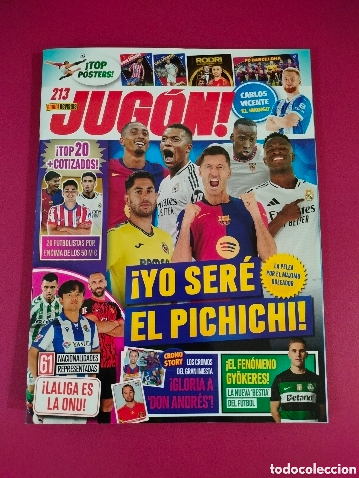 Coleccionismo deportivo: JUG&Oacute;N! 213 INCLUYE P&Oacute;STERS