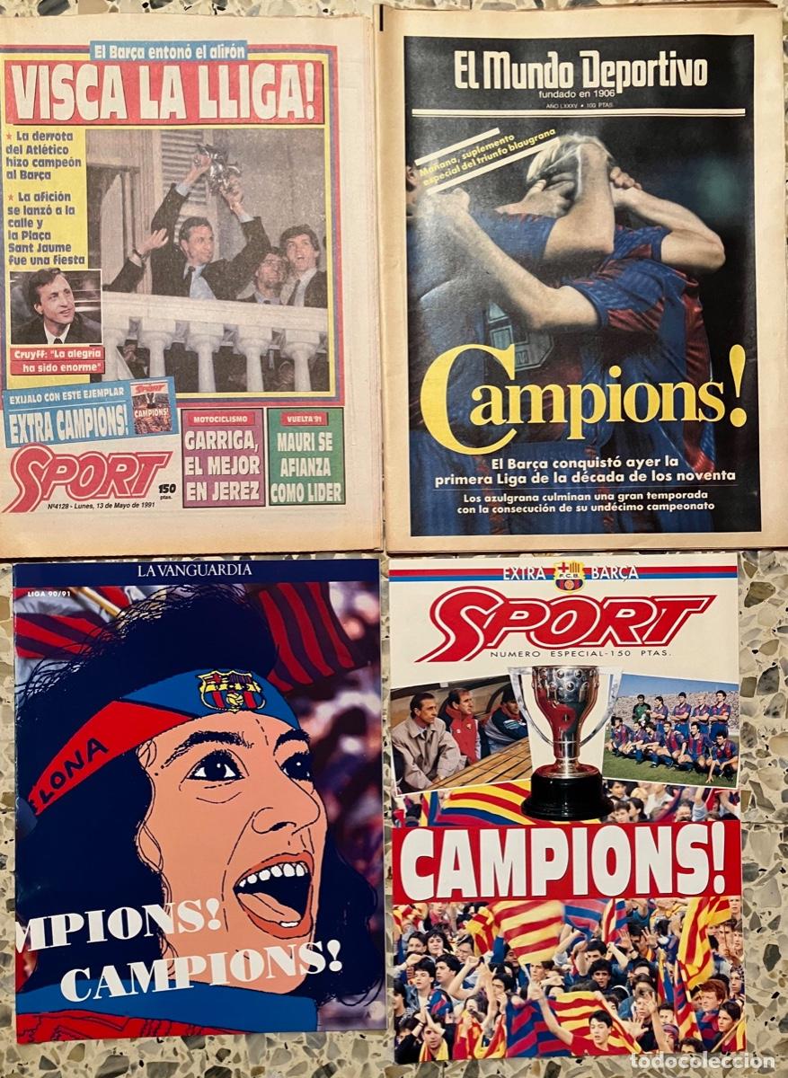 Coleccionismo deportivo: Lote 4 diarios y 2 suplementos 1a Liga del Dream Team. 1990/91. Fc Barcelona