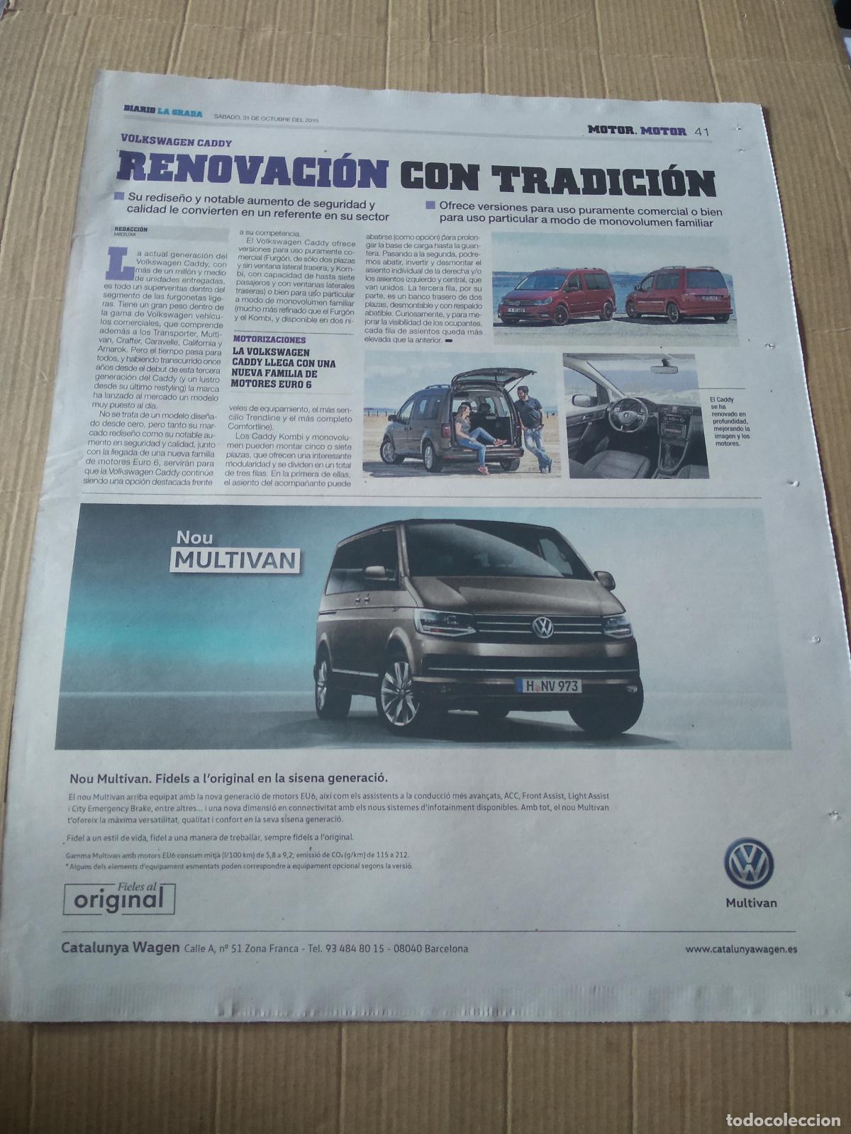 Coleccionismo deportivo: HOJA PERIODICO DIARIO LA GRADA PUBLICIDAD VOLKSWAGEN ALL BLACKS NUEVA ZELANDA RUGBY