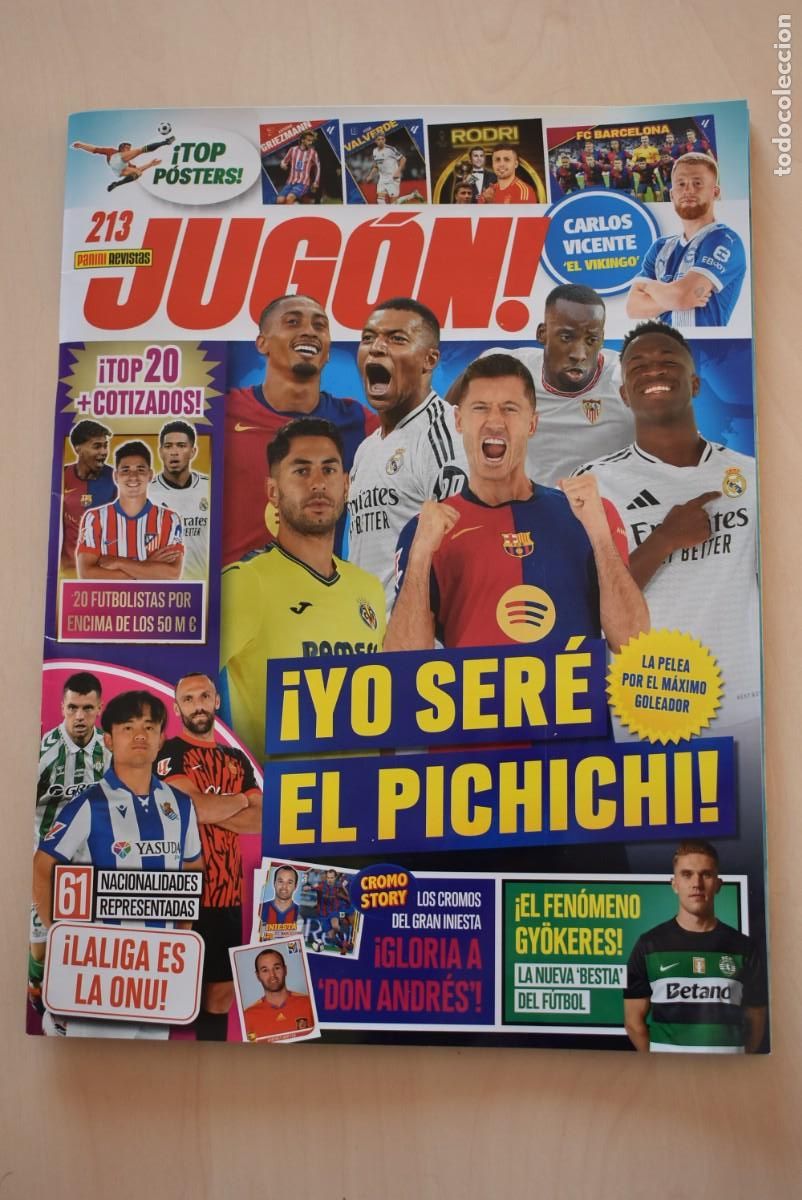 Collectionnisme sportif: Revista Jug&oacute;n. N. &ordm; 213. Sin cromos. Solo la revista