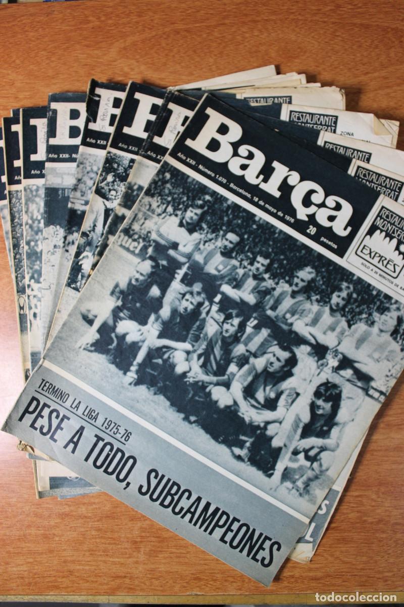 Coleccionismo deportivo: LOTE 10 REVISTA BAR&Ccedil;A A&Ntilde;O XXII FUTBOL CLUB BARCELONA PERIODICO DIARIO PRENSA 1976