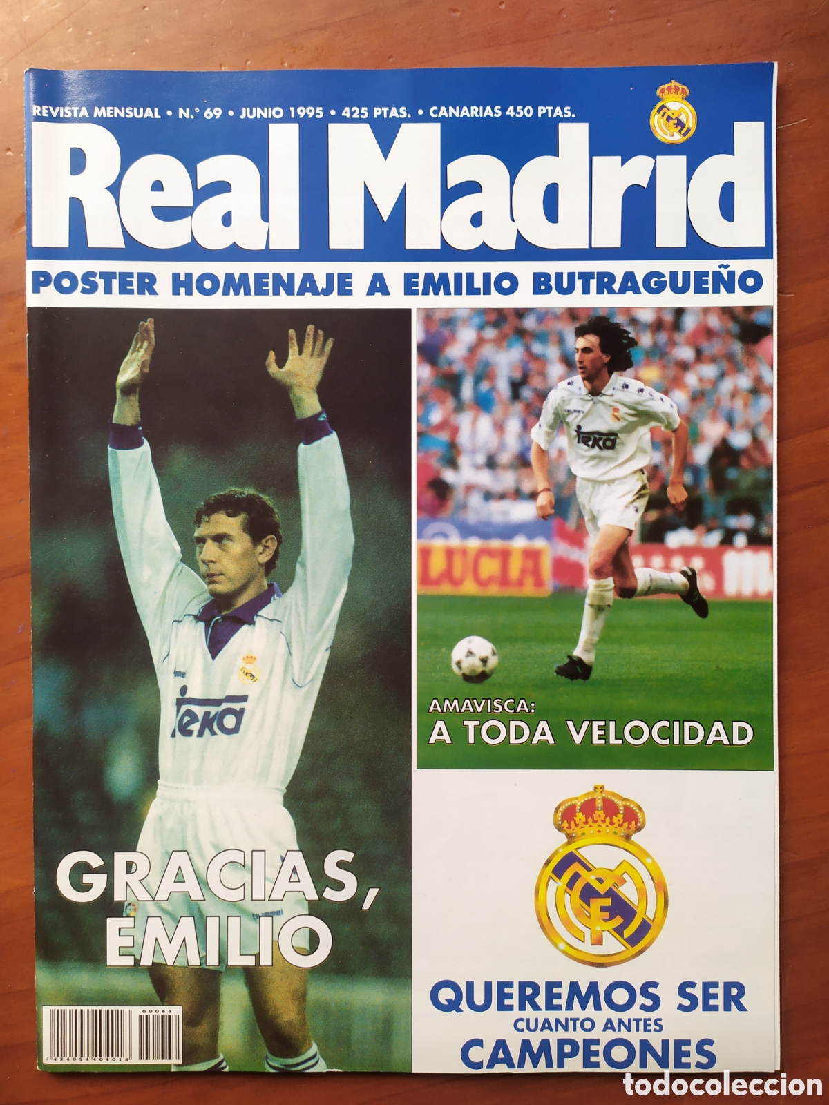 Sammelleidenschaft Sport: Revista Real Madrid 69 junio 1995 poster Butrague&ntilde;o