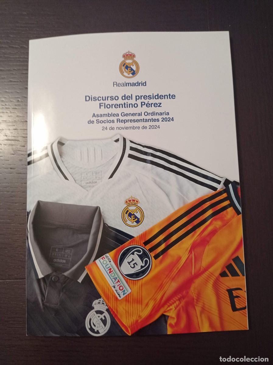Sports collectibles: REVISTA. REAL MADRID. DISCURSO DEL PRESIDENTE FLORENTINO P&Eacute;REZ. ASAMBLEA GENERAL ORDINARIA. A&Ntilde;O 2024