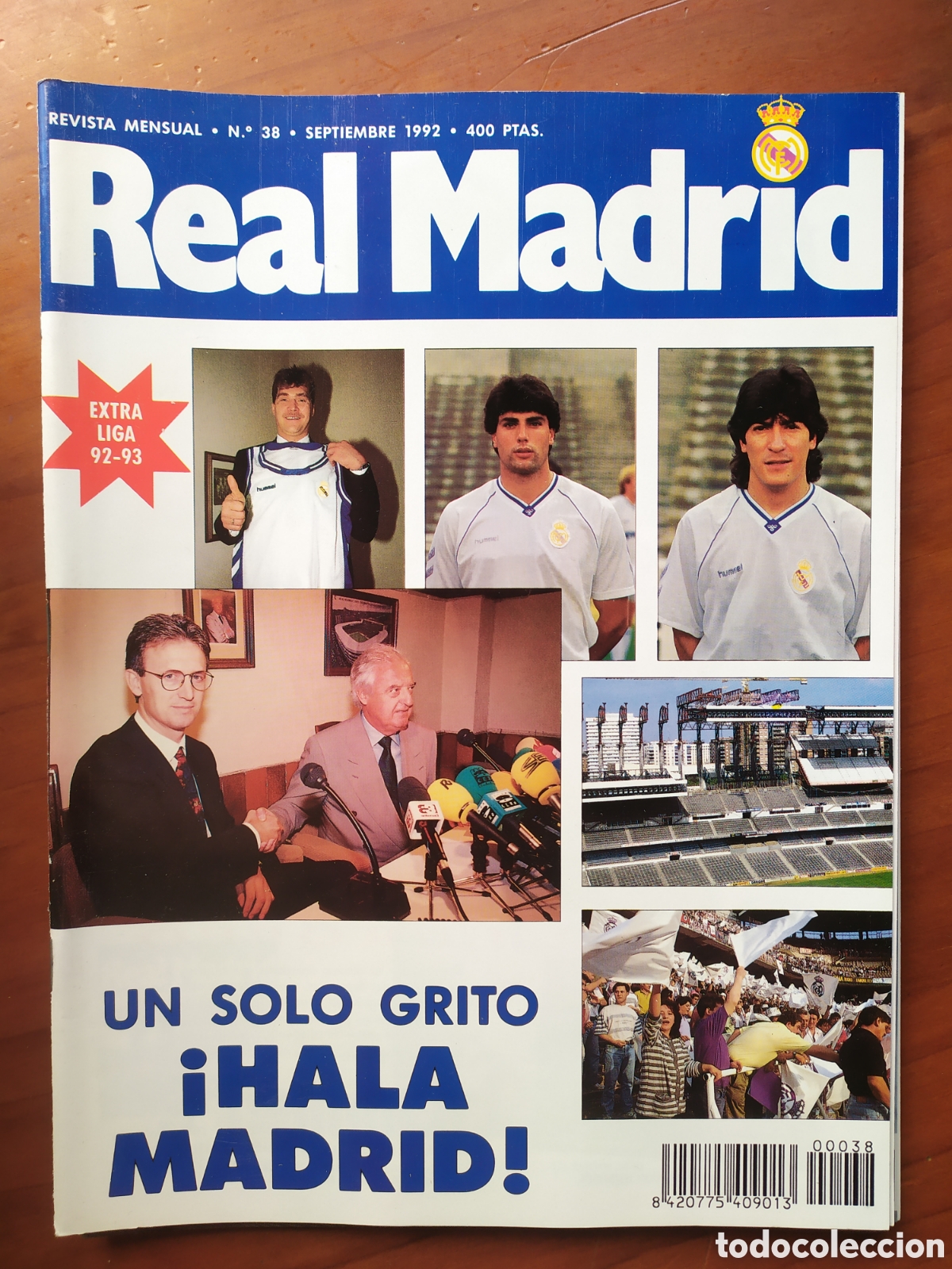 Coleccionismo deportivo: Revista Real Madrid 38 septiembre 1992 extra Liga 92-93