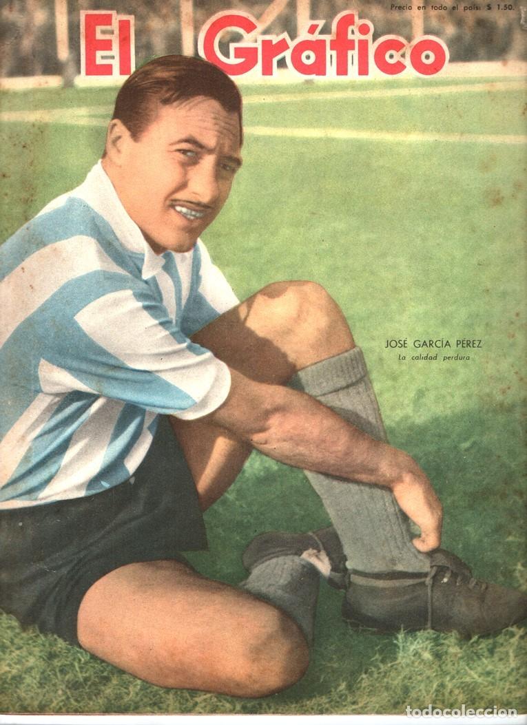 Coleccionismo deportivo: 1954 EL GRAFICO # 1818 GARCIA PEREZ BOCA NEWELLS NUEVA PISTA MONZA FERRARI FANGIO FARINA ROGER MOENS