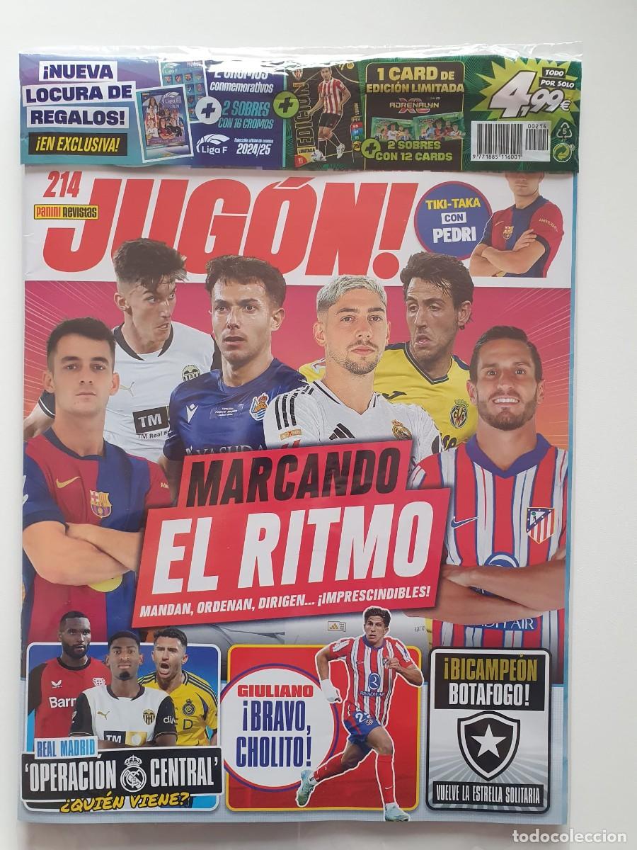 Coleccionismo deportivo: REVISTA JUGON 214 PANINI EMBALAJE ORIGINAL SIN LOS CROMOS