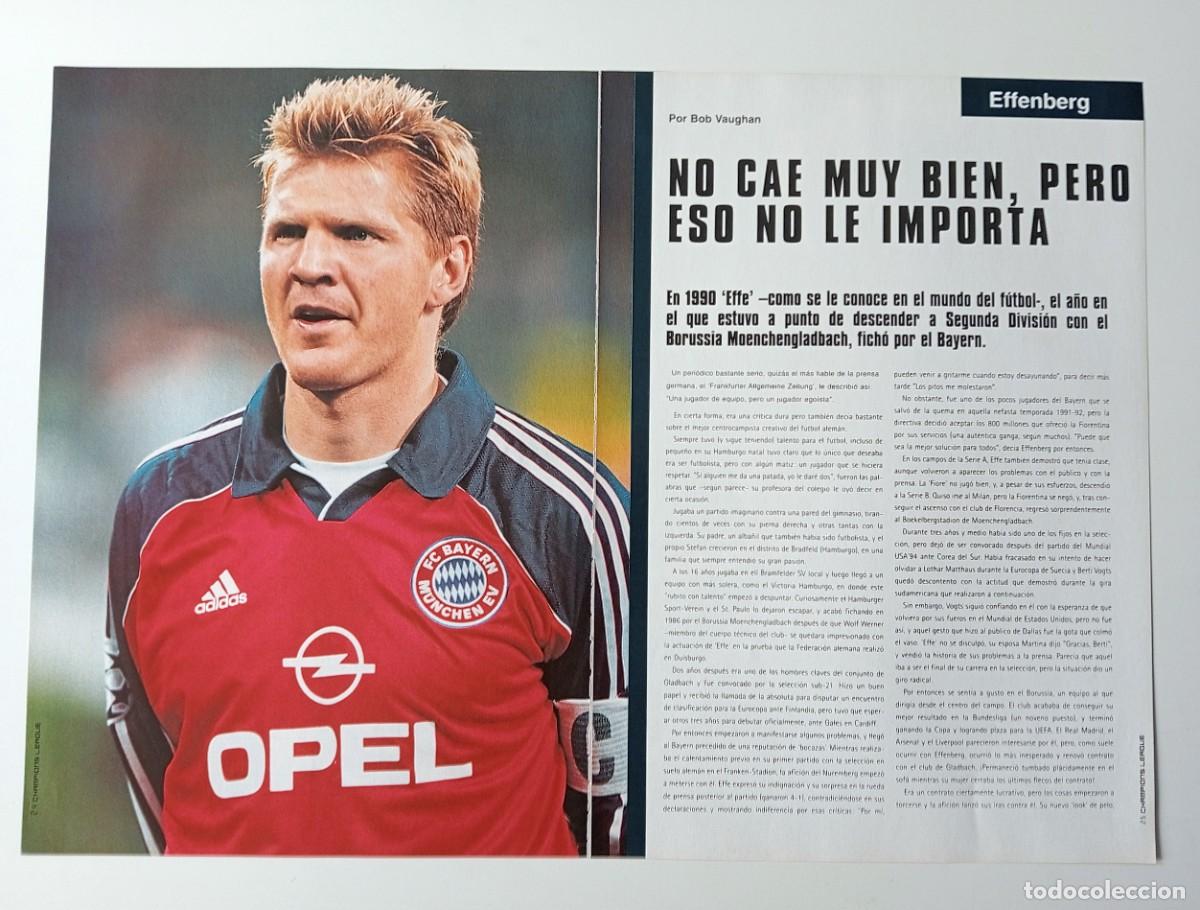 Coleccionismo deportivo: REPORTAJE REVISTA STEFAN EFFENBERG (BAYERN MUNICH - ALEMANIA)