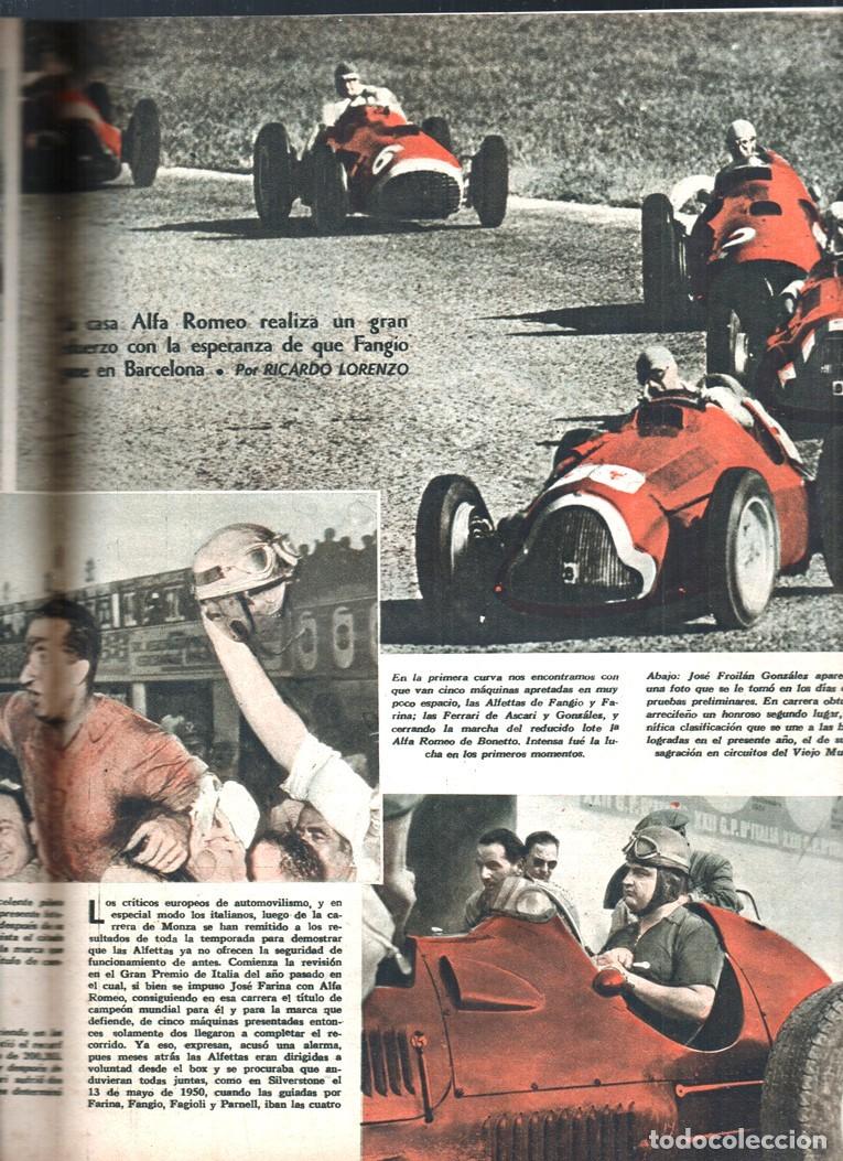 Coleccionismo deportivo: 1951 EL GRAFICO # 1677 ALFA ROMEO Y FANGIO BARCELONA FARINA FERRARI ASCARI RAY ROBINSON CAMPEON THUR