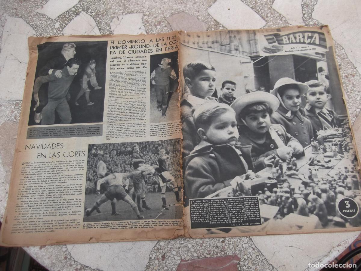 Collezionismo sportivo: revista bar&ccedil;a n&ordm; 1, a&ntilde;o 1, diciembre 1955,