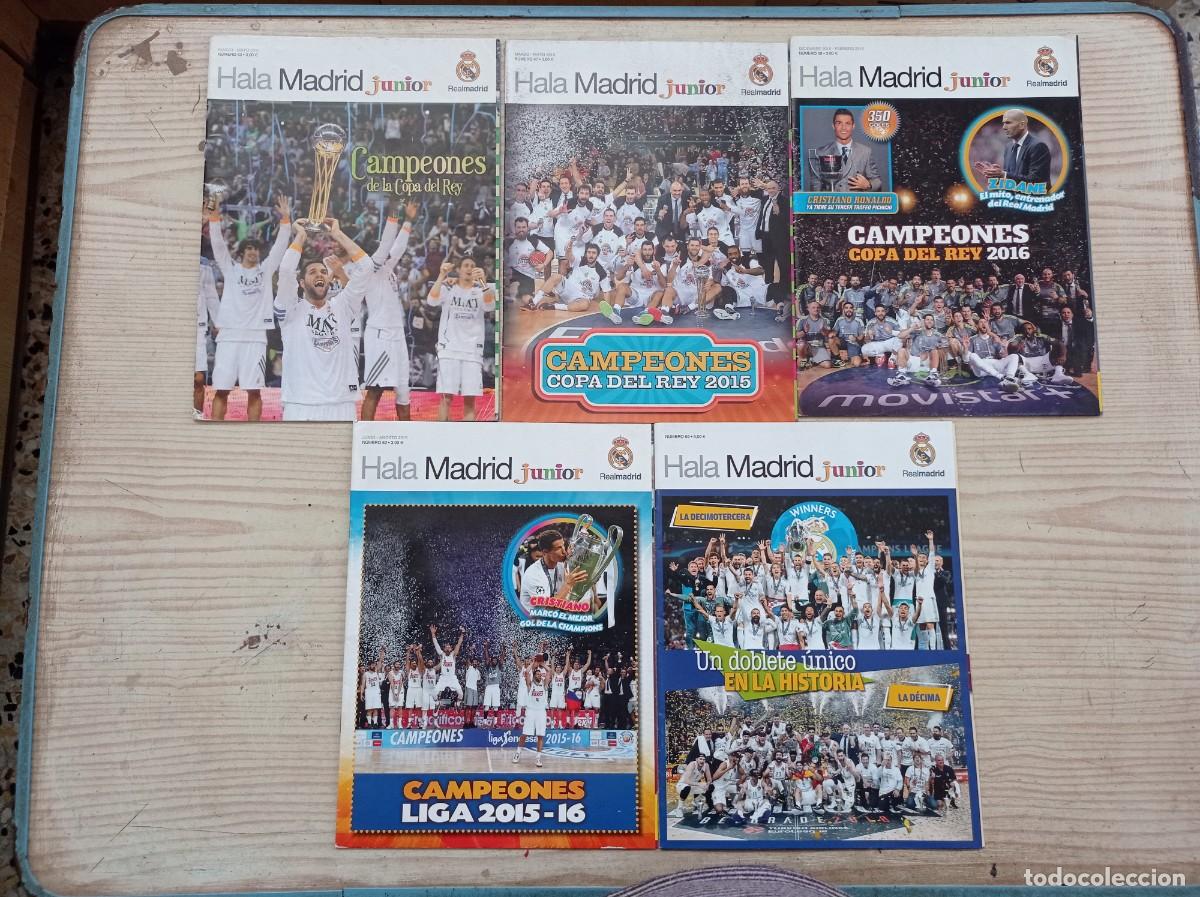 Collectionnisme sportif: 5 Revistas Hala Madrid Junior - Real Madrid - Contienen Poster