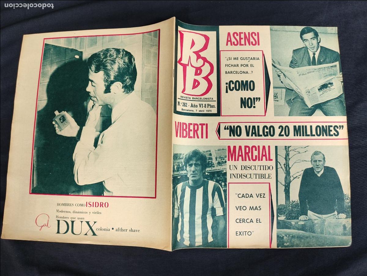 Colecionismo desportivo: R.B. - REVISTA BARCELONISTA - N&ordm; 262 - 7 ABRIL 1970 -