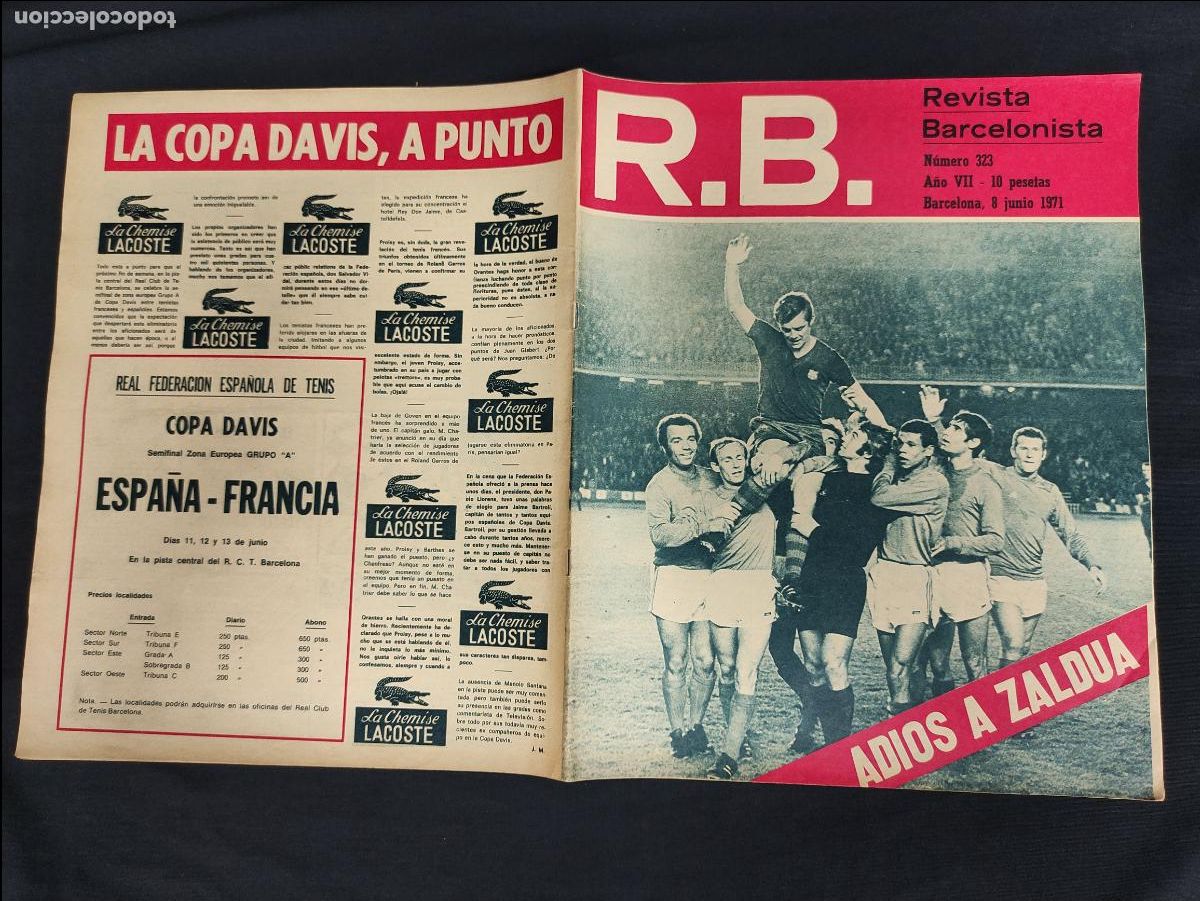Colecionismo desportivo: R.B. - REVISTA BARCELONISTA - N&ordm; 323 - 8 JUNIO 1971 -