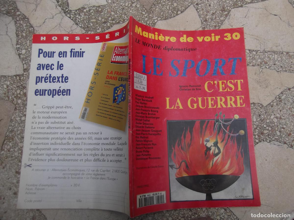 Sports collectibles: revista francesa, maniere de voir 30, 1996, les sport , c'est la guerre,