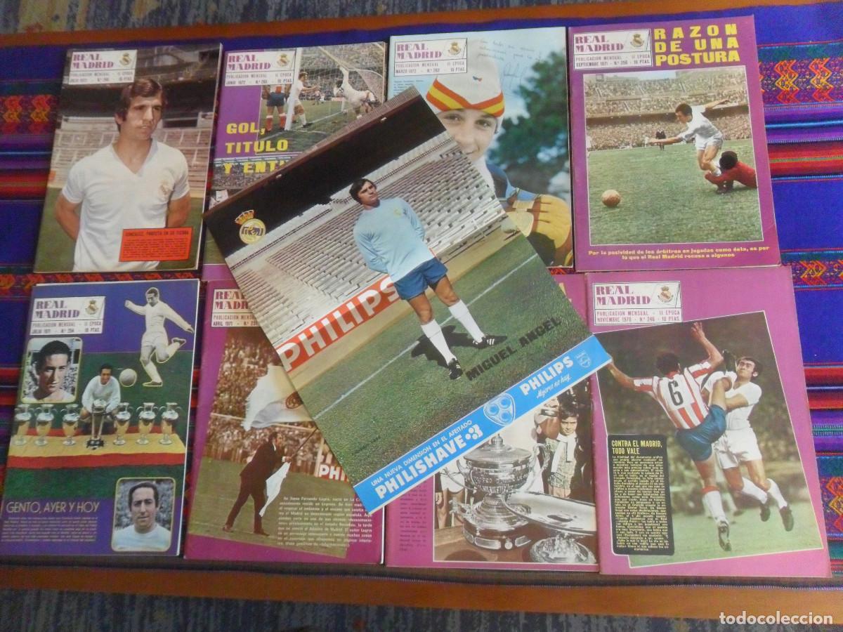 Coleccionismo deportivo: TODOS CON P&Oacute;STER BOLET&Iacute;N INFORMATIVO REAL MADRID N&ordm;S 246 247 251 254 256 262 265 266 REGALO P&Oacute;STER.