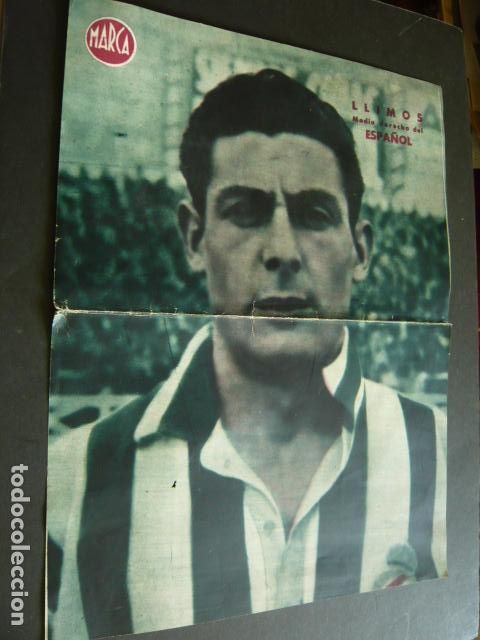 Collezionismo sportivo: LLIMOS FUTBOLISTA MEDIO DERECHO DEL ESPA&Ntilde;OL POSTER DIARIO MARCA