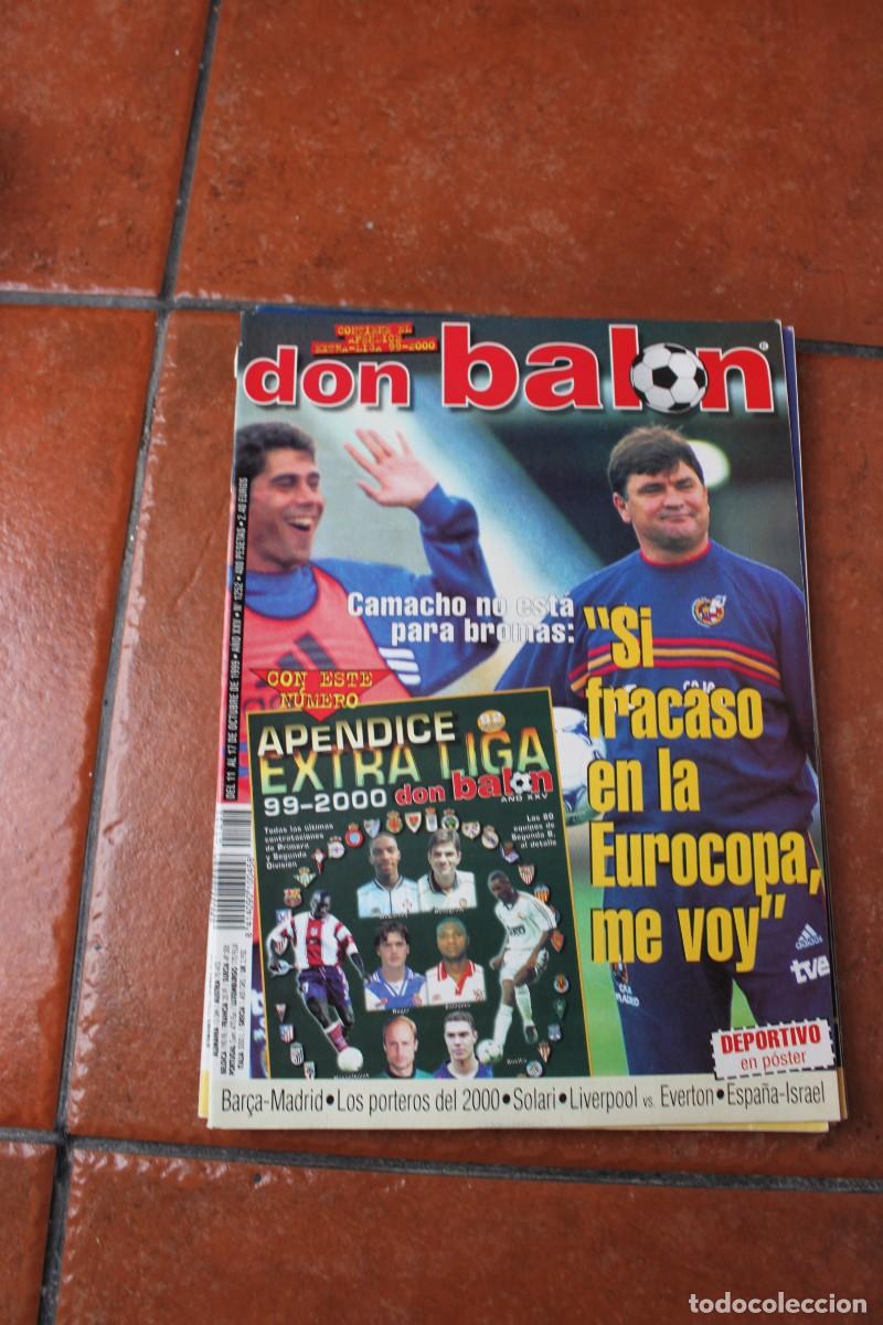 Collectionnisme sportif: REVISTA DON BALON N&ordm; 1252 ; CAMACHO: SI FRACASO EN LA EUROCOPA ME VOY; A&Ntilde;O 1999