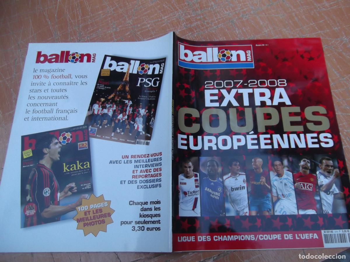 Sports collectibles: ballon mag n&ordm; 4h, 2007-2008 extra coupes europeennes, en frances, ligue des champions