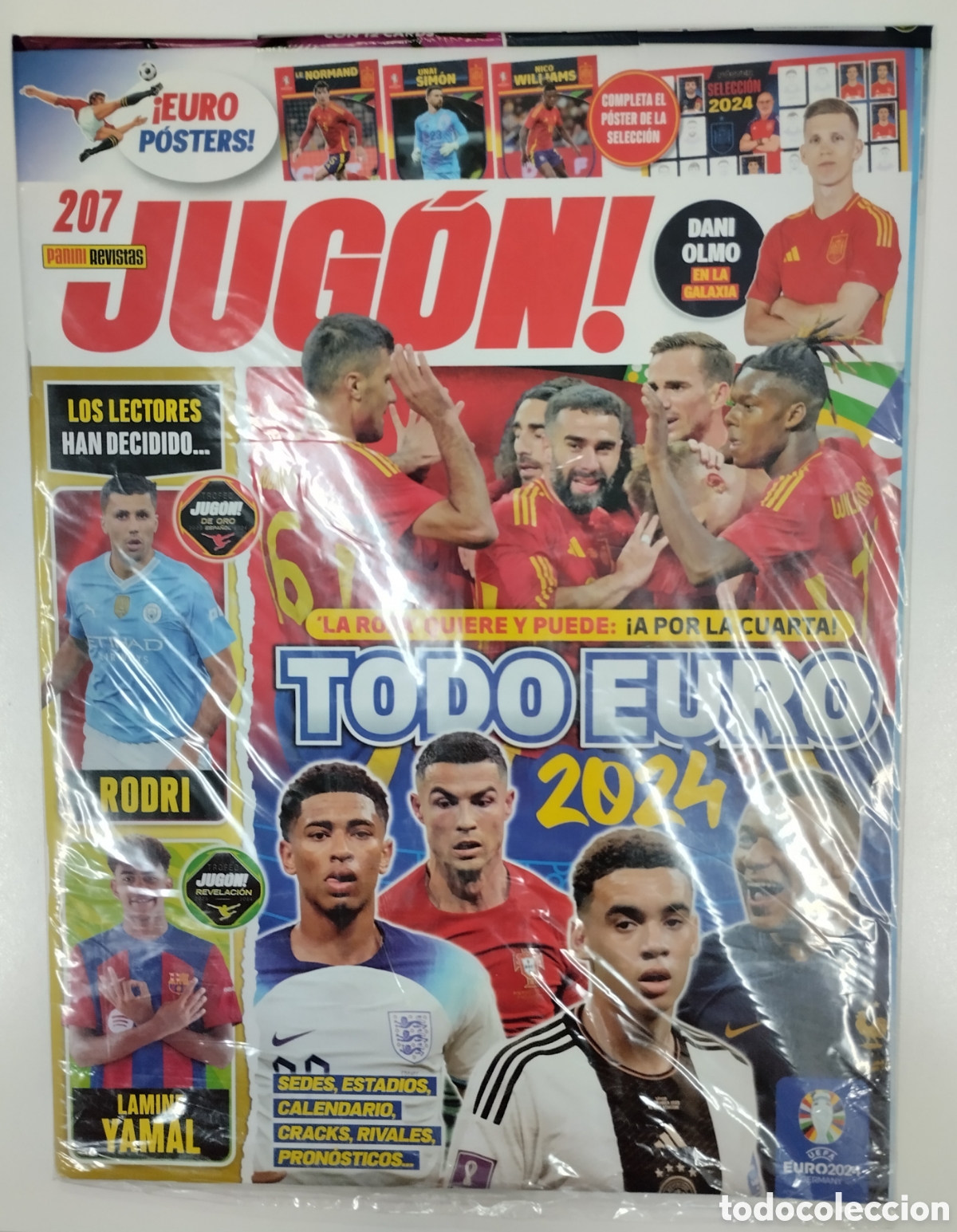 Coleccionismo deportivo: Jug&oacute;n 207. Dani Olmo. Lamine Yamal. Rodri. Euro 2024
