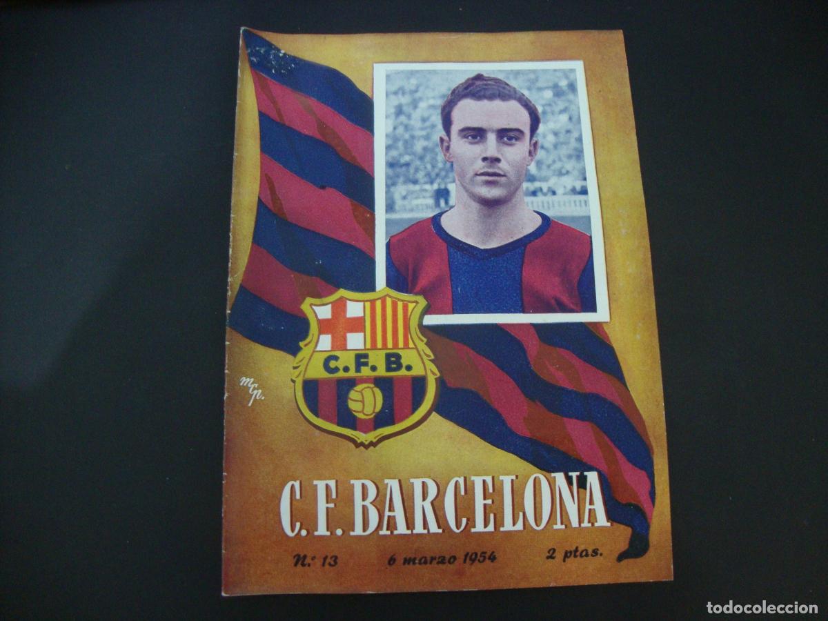 Collezionismo sportivo: REVISTA BOLETIN F C BARCELONA N&ordm; 13 6 MARZO 1954 ATLETICO DE BILBAO