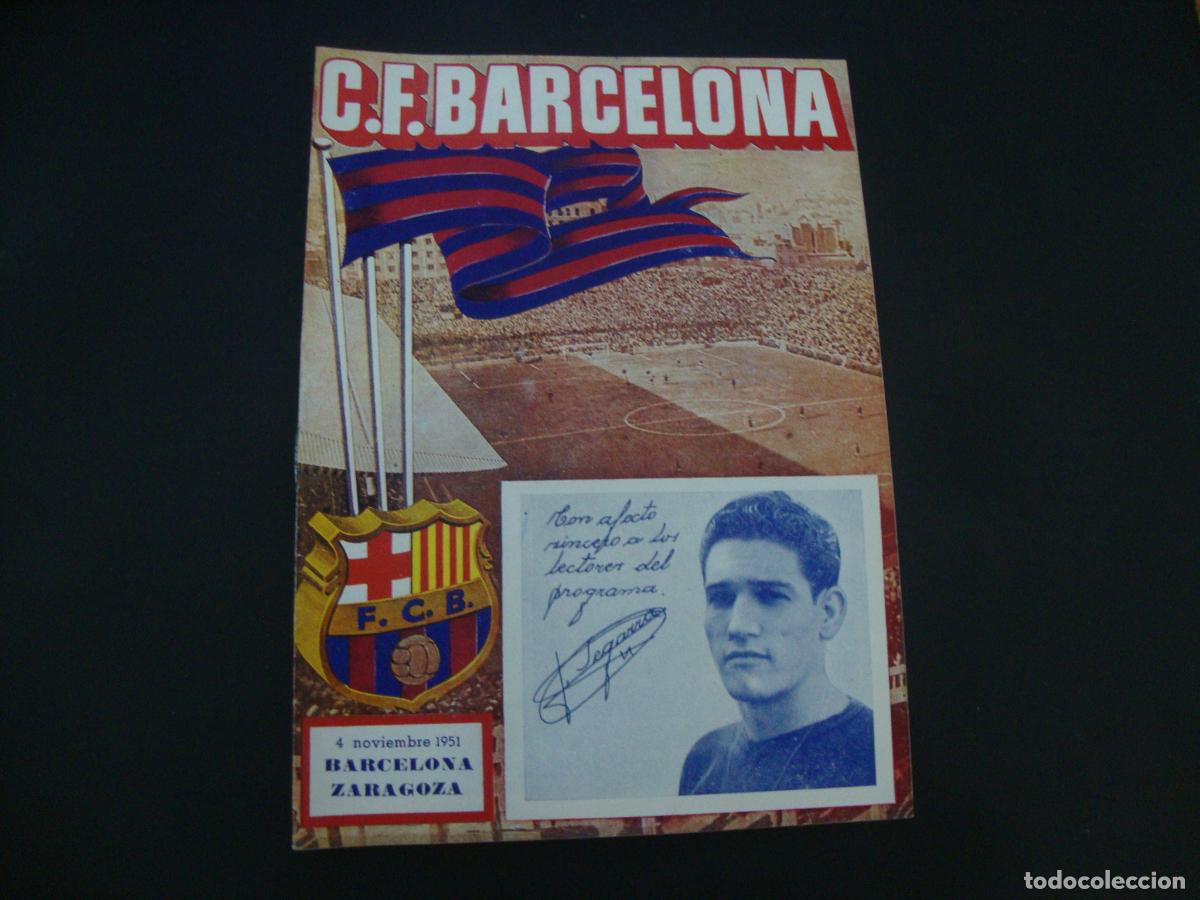 Coleccionismo deportivo: REVISTA BOLETIN F C BARCELONA 4 NOVIEMBRE 1951 ZARAGOZA