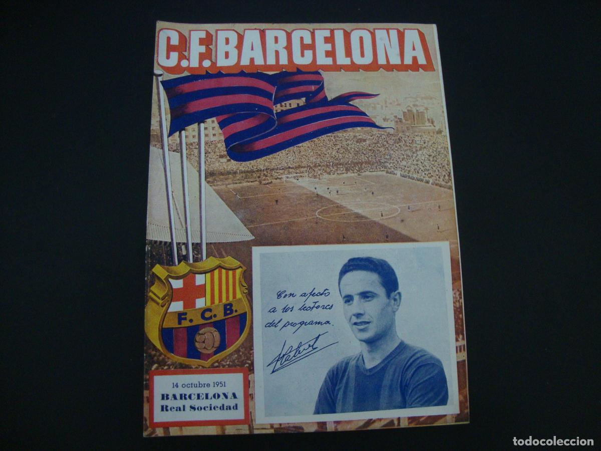 Coleccionismo deportivo: REVISTA BOLETIN F C BARCELONA 14 OCTUBRE 1951 REAL SOCIEDAD