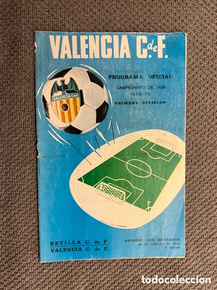 Coleccionismo deportivo: FUTBOL. PROGRAMA OFICIAL CAMPEONATO DE LIGA 1975-76, 1a. DIVISION, SEVILLA C.F. VALENCIA C.F