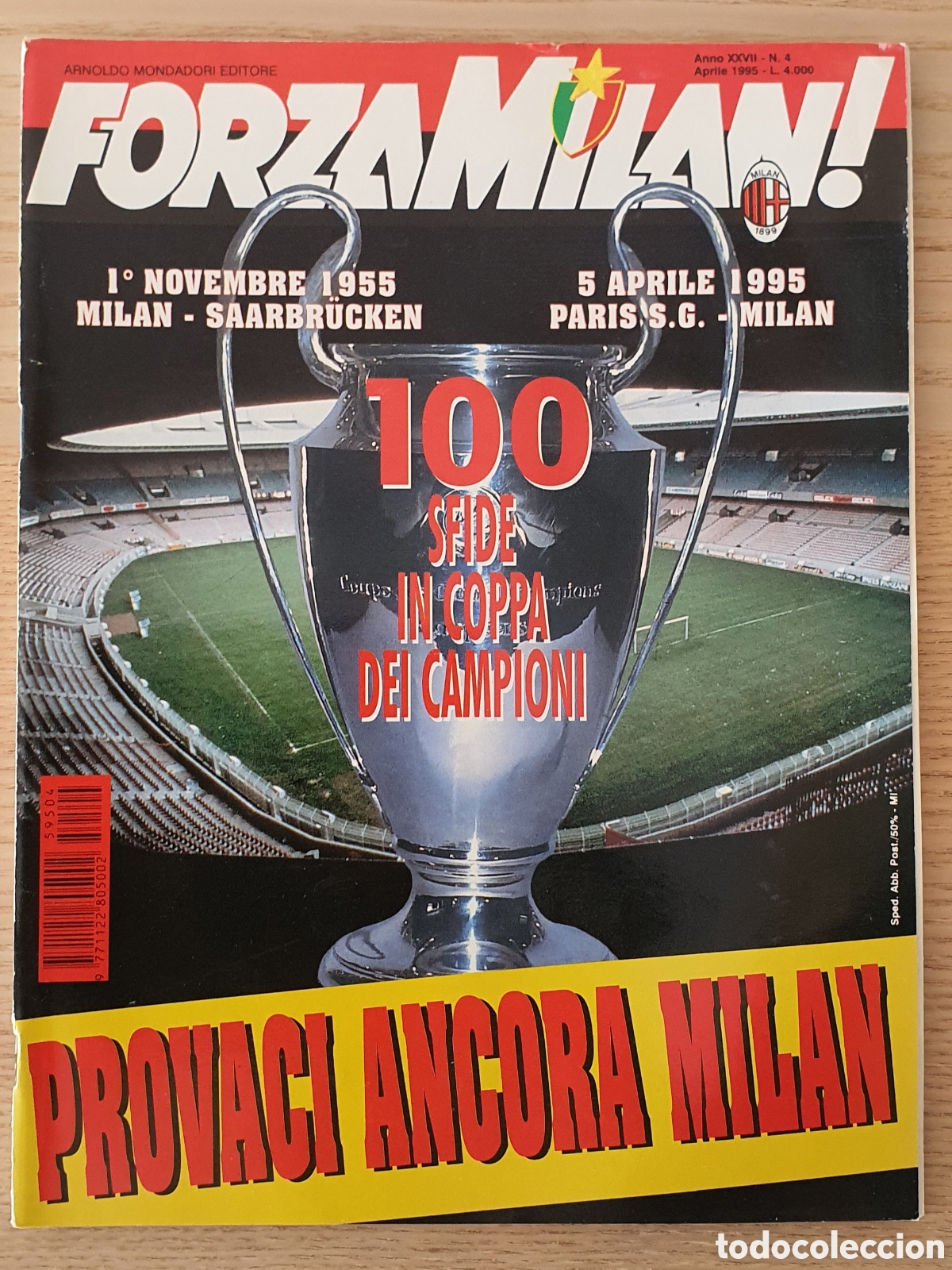 Collezionismo sportivo: Forza Milan abril 1995