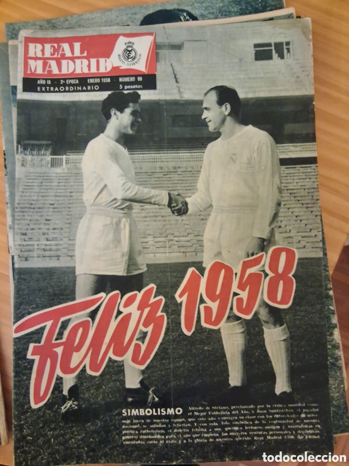 Collezionismo sportivo: Real madrid revista futbol n&uacute;mero 90 a&ntilde;o 1958/1