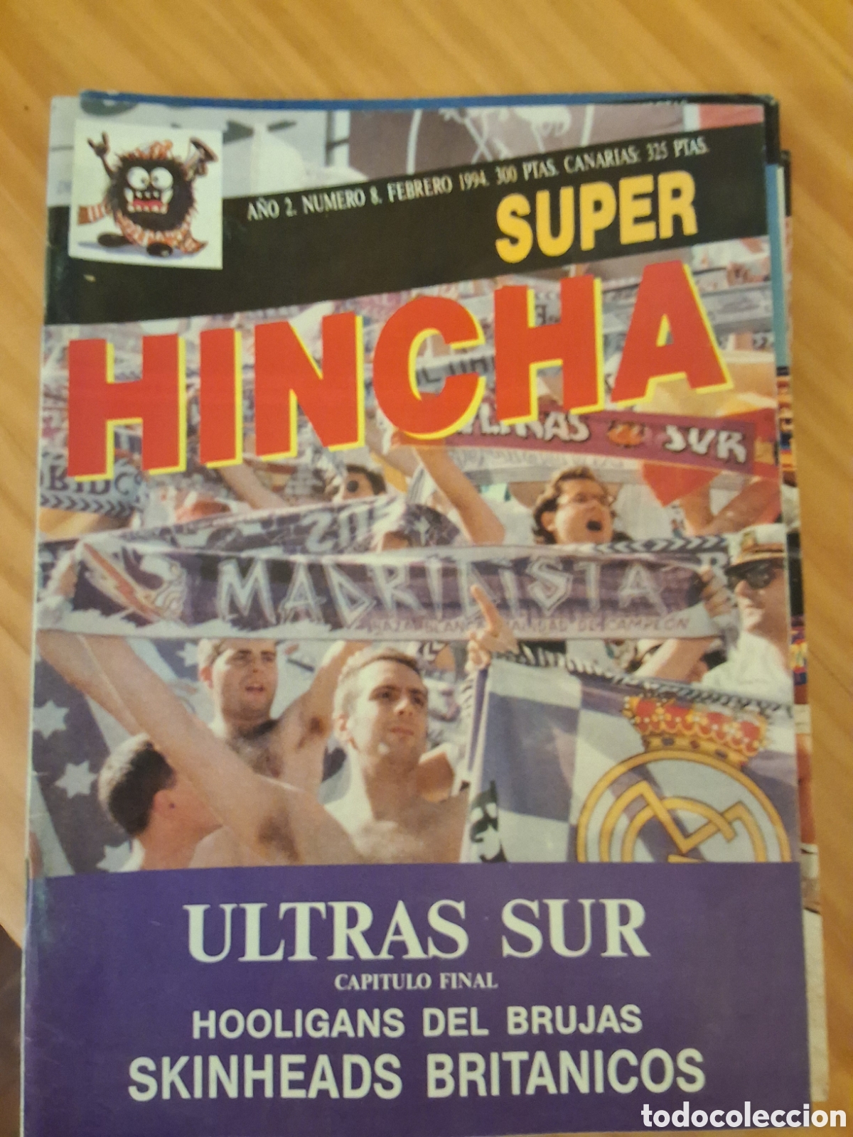 Sports collectibles: Super hincha revista futbol n&uacute;mero 8 a&ntilde;o 1994/2 ultras sur