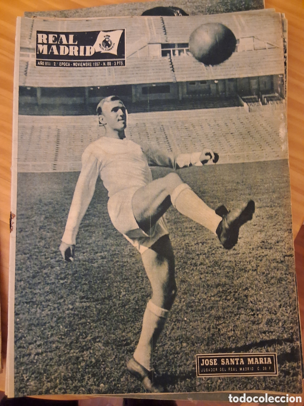 Sports collectibles: Real madrid revista futbol n&uacute;mero 88 a&ntilde;o 1957/11 Jos&eacute; Santa Maria
