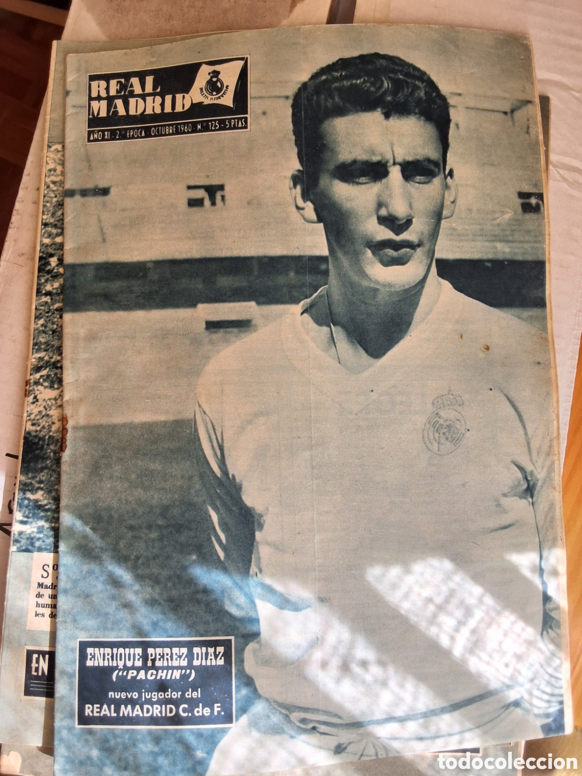 Sports collectibles: Real madrid revista futbol n&uacute;mero 125 a&ntilde;o 1960/10 Enrique P&eacute;rez D&iacute;az &rdquo;pachin&rdquo;