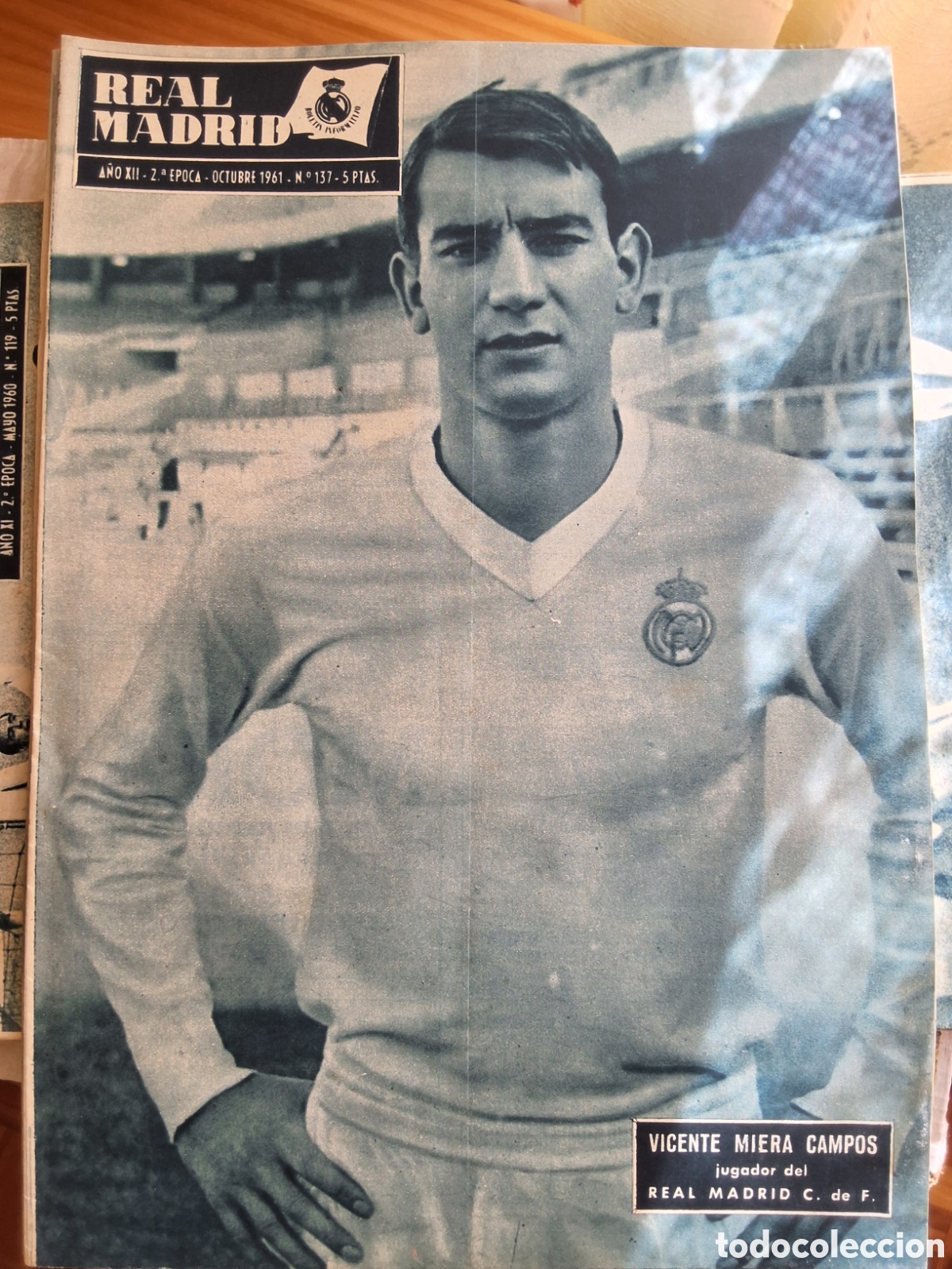 Collezionismo sportivo: Real madrid revista futbol n&uacute;mero 137 a&ntilde;o 1961/10 Vicente Miera Campos
