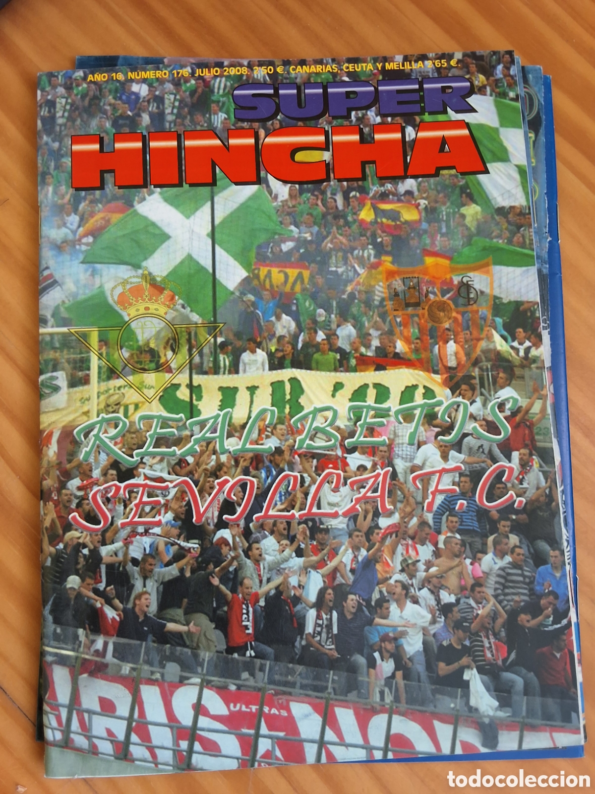 Collezionismo sportivo: S&uacute;per hincha revista futbol n&uacute;mero 176 a&ntilde;o 2008/7 Betis Sevilla