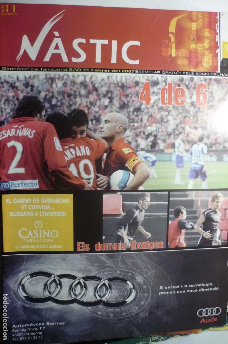 Collezionismo sportivo: revista programa futbol nastic tarragona 2007 32 pag catalan nastic osasuna