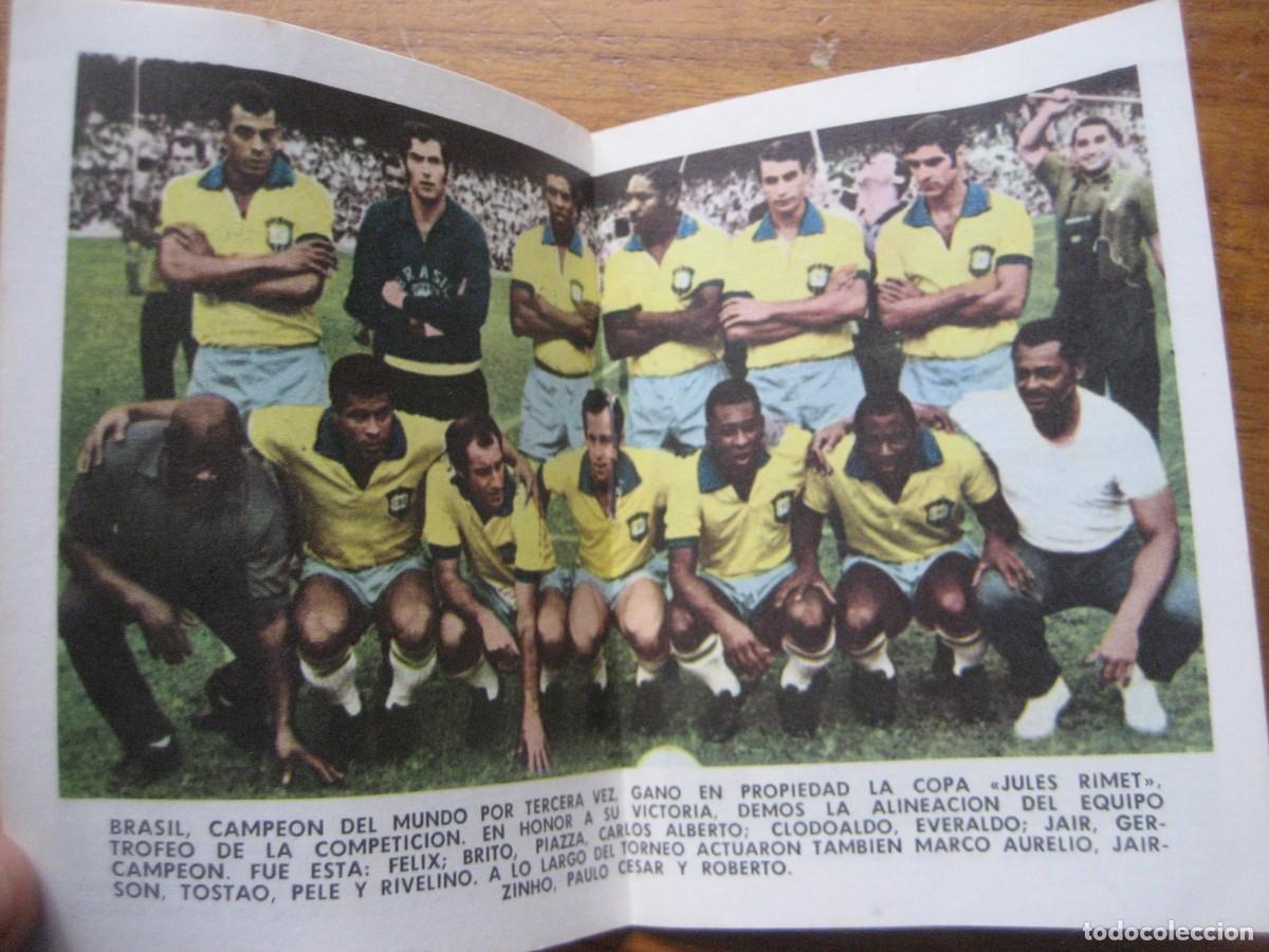 Coleccionismo deportivo: Historial del campeonato del mundo futbol mundial Mexico 70 folleto . Brasil doble p&aacute;g Pel&eacute;