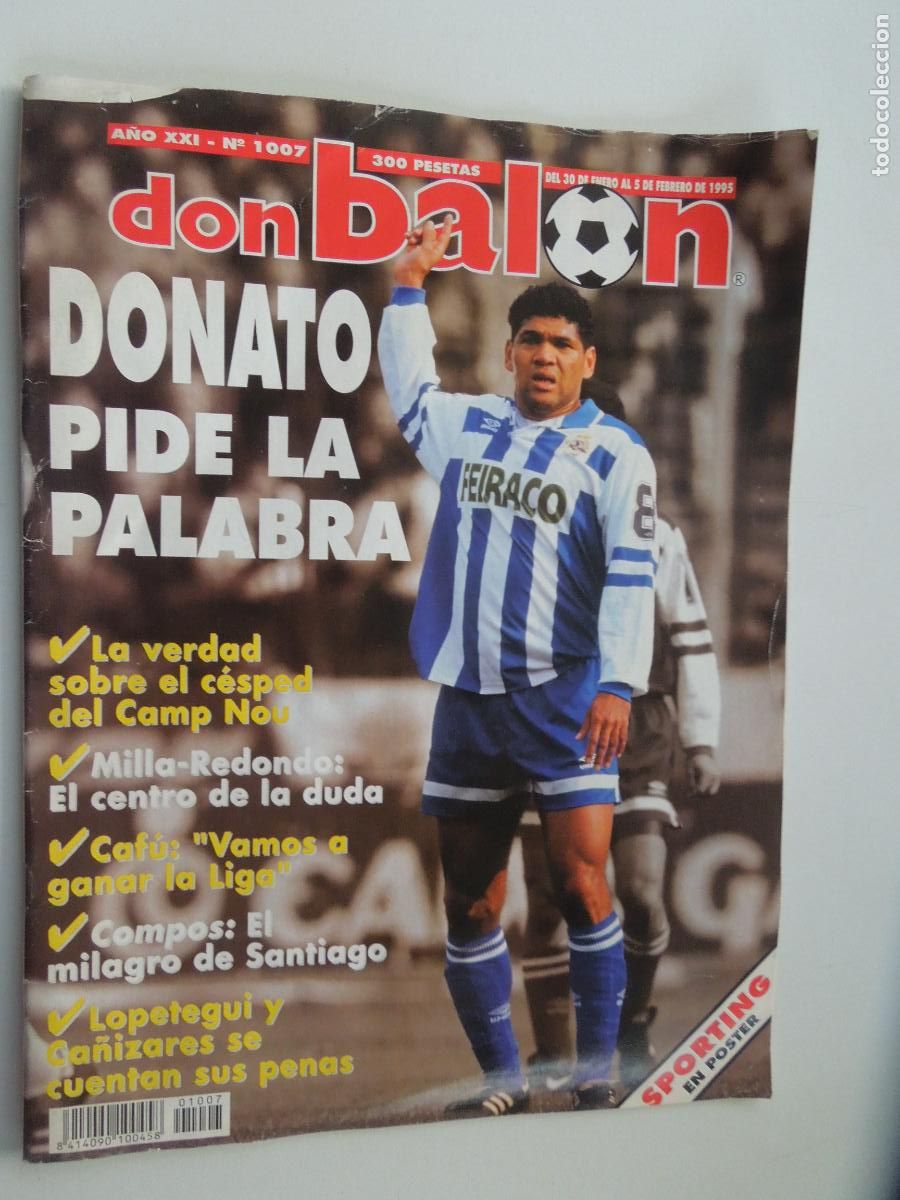 Collectionnisme sportif: DON BALON REVISTA N&ordm; 1007-02-1995 - DONATO PIDE LA PALABRA -POSTER:SPORTING GIJON 94-95