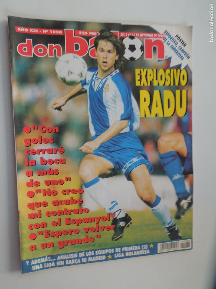 Collectionnisme sportif: DON BALON REVISTA N&ordm; 1038- 09-1995-PORTADA RADUCIOIU POSTER DEPORTIVO LA CORU&Ntilde;A CAMPEON SUPER COPA