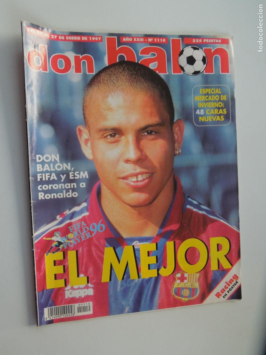 Collectionnisme sportif: DON BALON REVISTA N&ordm; 1110-01-1996- RONALDO EL MEJOR - POSTER EL RACING