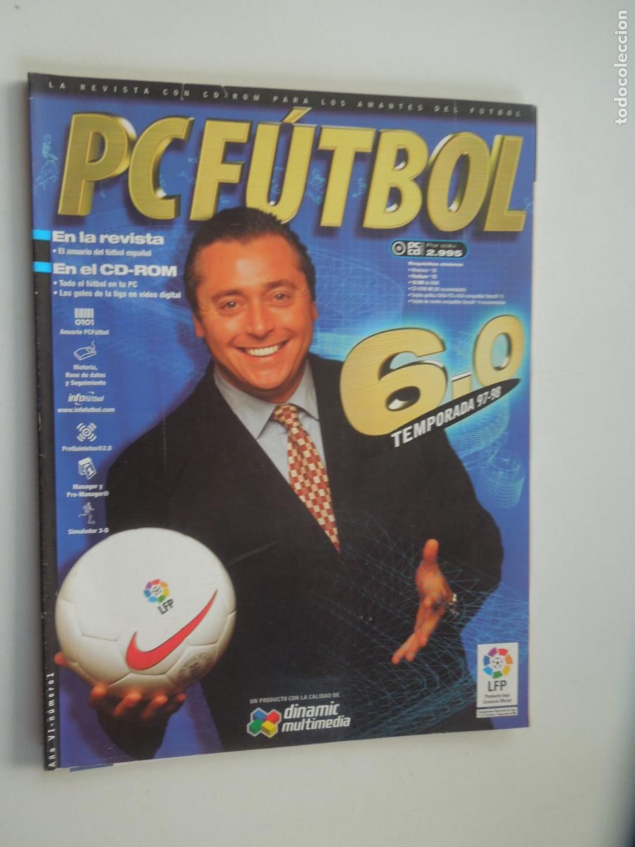 Collectionnisme sportif: PC FUTBOL N&ordm; 1 VOL VI -6.0 TEMPORADA 97-98- MICHAEL ROBINSON 97 98 DINAMIC MULTIMEDIA- REVISTA