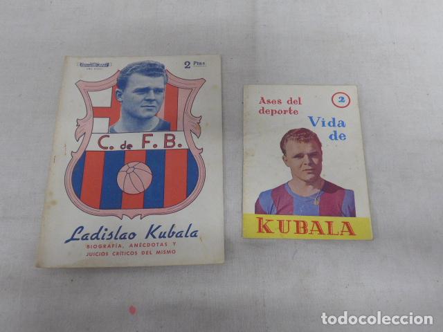 Coleccionismo deportivo: Lote 2 antiguas revistas del Futbol Club Barcelona de Kubala, ases deporte, biografia, bar&ccedil;a