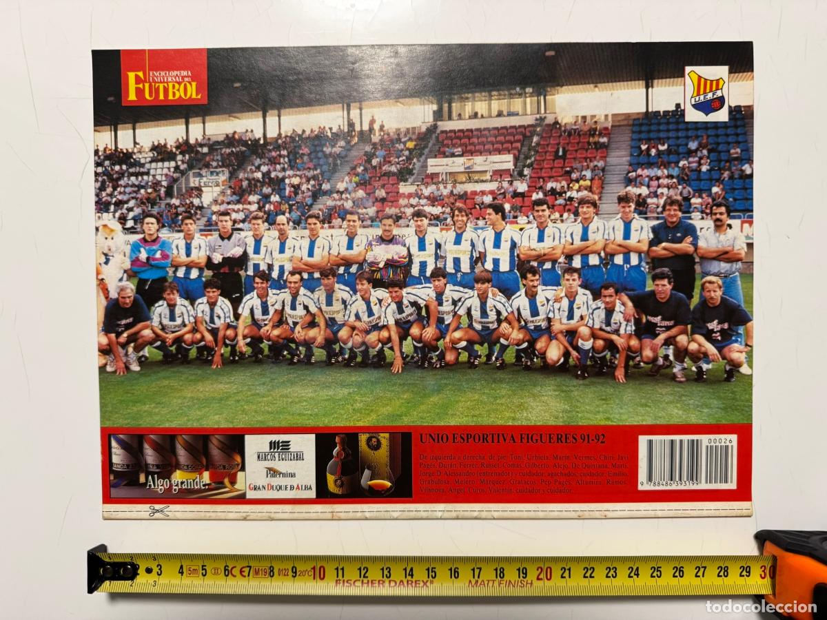 Collezionismo sportivo: P&Oacute;STER Uni&oacute; Esportiva Figueres 1991-92 &ndash; Contraportada Enciclopedia Universal del F&uacute;tbol n&ordm; 26 (SOLO