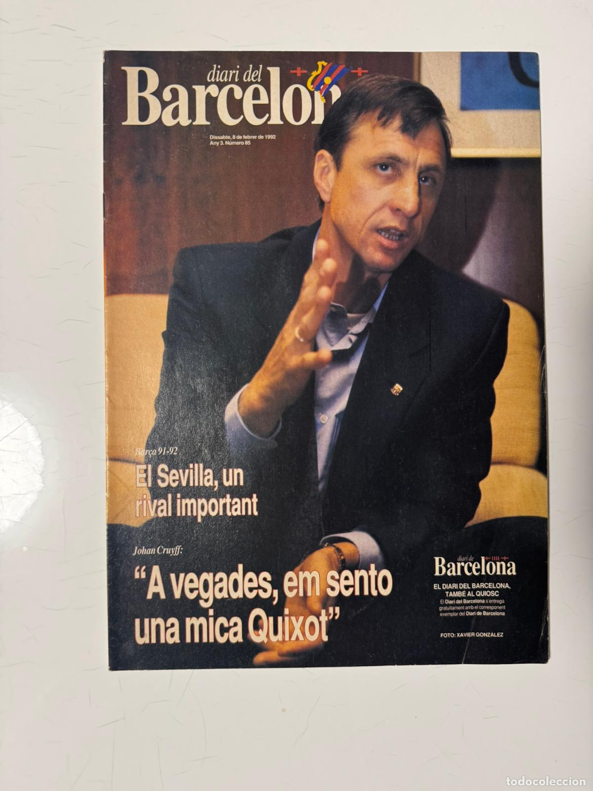 Collezionismo sportivo: Diari del Barcelona &ndash; N&uacute;mero 85 &ndash; S&aacute;bado, 8 de febrero de 1992