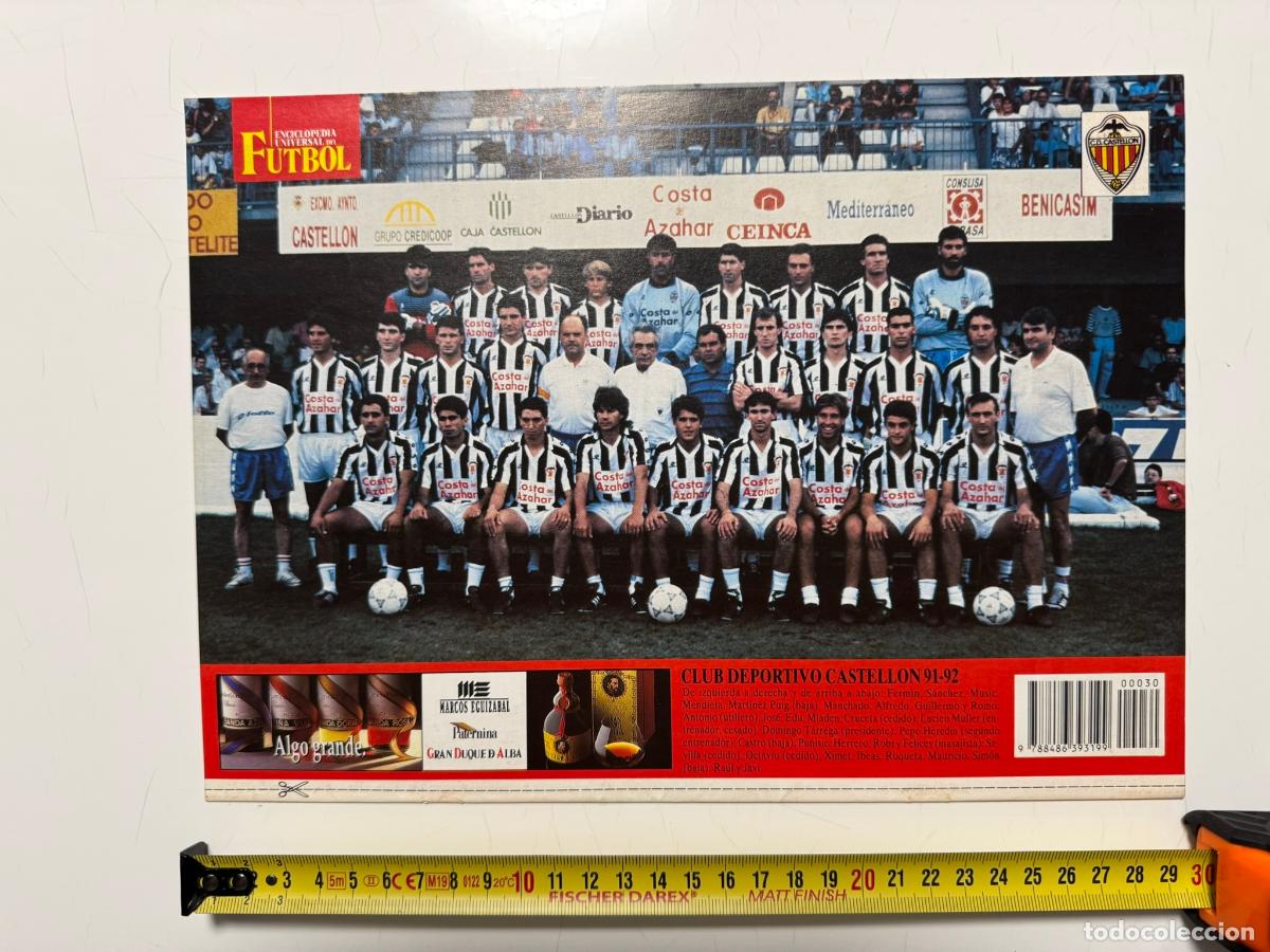 Collezionismo sportivo: P&Oacute;STER Club Deportivo Castell&oacute;n 1991-92 &ndash; Contraportada Enciclopedia Universal del F&uacute;tbol n&ordm; 30 (SOL