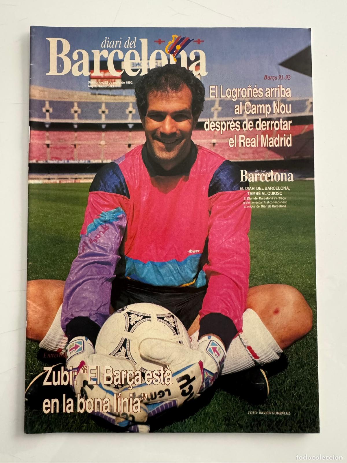 Collezionismo sportivo: Diari del Barcelona &ndash; N&uacute;mero 93 &ndash; Domingo, 22 de marzo de 1992