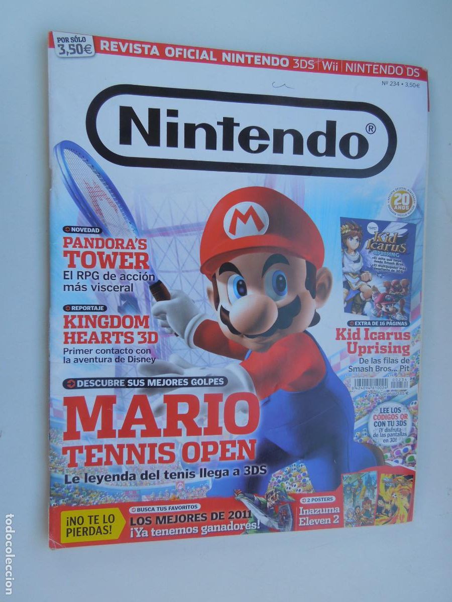 Sammelleidenschaft Sport: NINTENDO N&ordm; 234- MARIO TENNIS OPEN-PANDORAS TOWER -KID ICARUS UPRISING -REVISTA OFICIAL CON POSTER