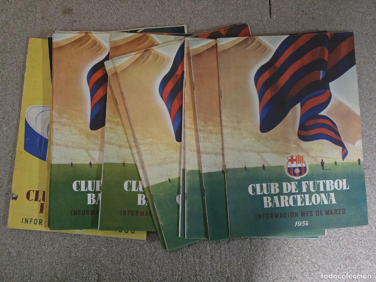 Collezionismo sportivo: Boletin Club de Futbol Barcelona Informacion.1954-1956.Completa.14 Boletines
