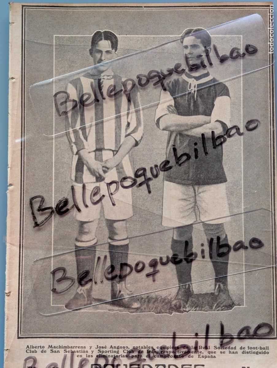 Coleccionismo deportivo: VERY RARE MAGAZINE REVISTA 1912 MACHIMBARRENA ANGOSO REAL SOCIEDAD SAN SEBASTIAN UNION IRUN SPORTING