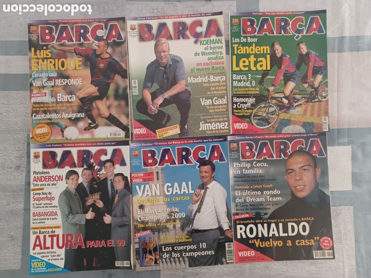 Coleccionismo deportivo: 6 revistas Bar&ccedil;a buen estado