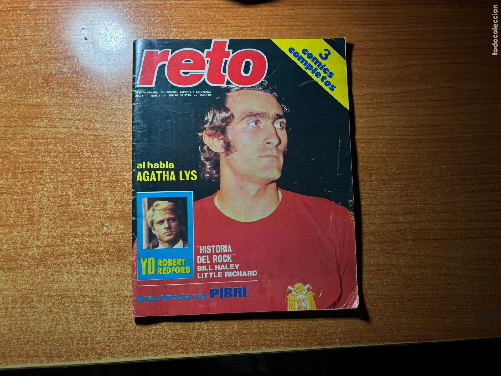 Coleccionismo deportivo: RETO N&ordm; 1 REVISTA DE COMICS DEPORTE DE 1976 ZARRA ATHLETIC BILBAO CRUYFF BARCELONA PIRRI REAL MADRID