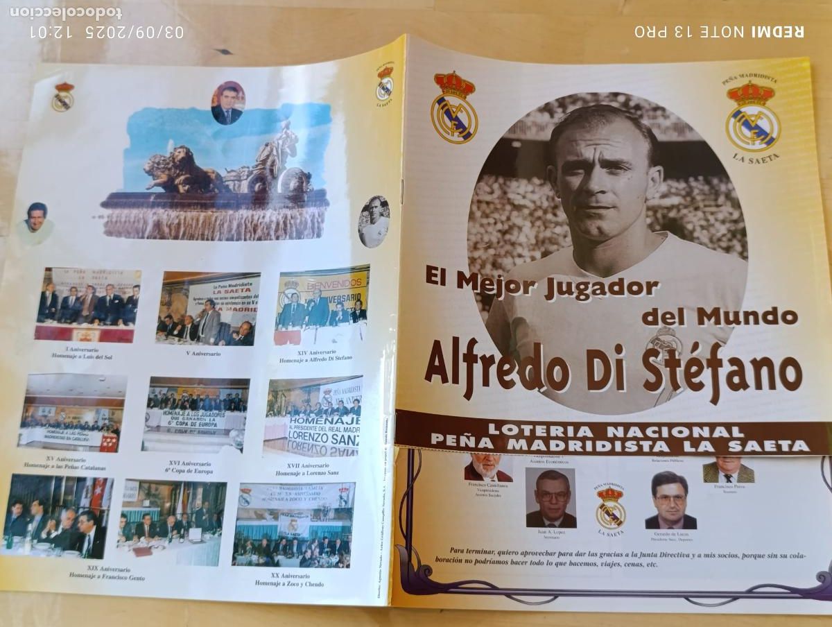 Sammelleidenschaft Sport: Alfredo Di Stefano.Pe&ntilde;a Madridista.